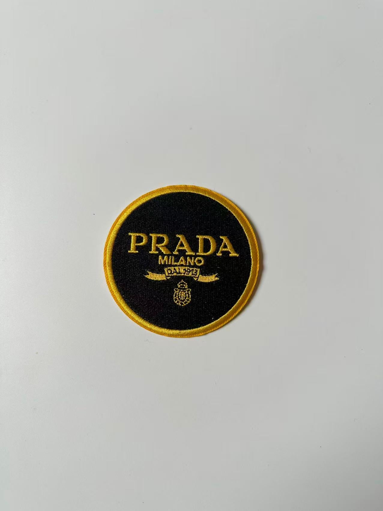 Craft Embroidery Prada Jacquard Patches For Customized Clothing