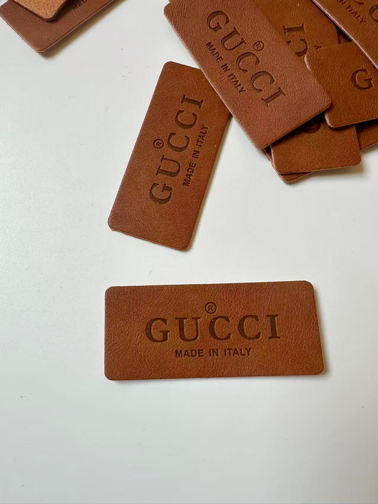 Craft Gucci 2.7"x1.2" Genuinely PU Leather Label Tag For Sewing Goods