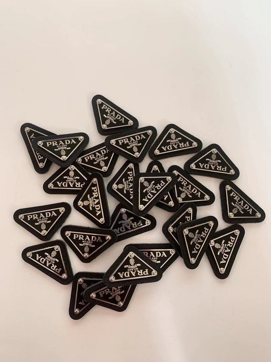 Fashion Prada Tags Metal with Rubber Material For Handmade Goods