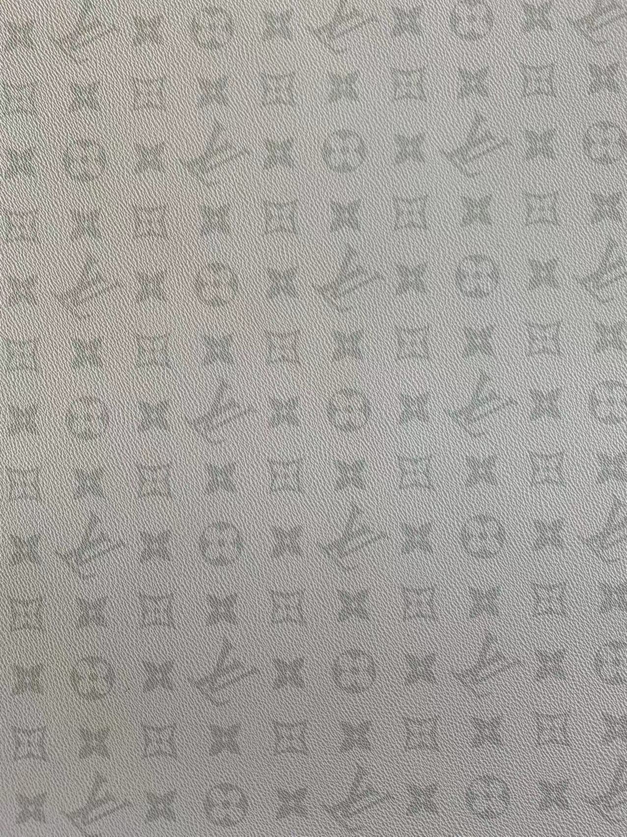Classic LV crafting leather fabric For Handmade shoes ,bags ,DIY Handicrafts By Yards ( Sliver )