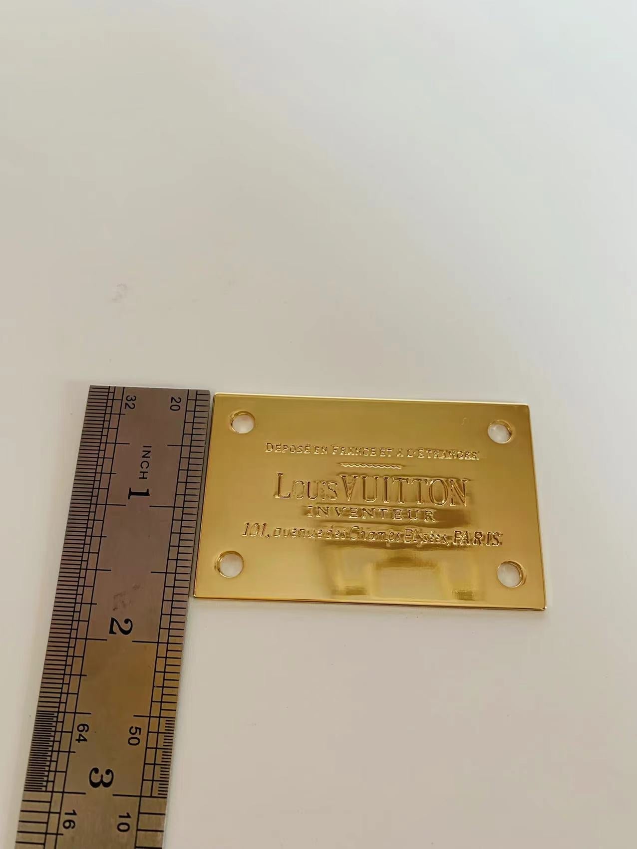 Fashion Golden LOUIS VUITTON Metal Medal For Handmade Bag