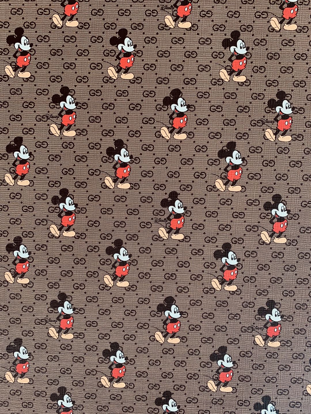 Classic Gucci Leather Case Fabric,Handmade Bag Fabric,Hand-made Shoes Fabric, Joint Disney Mickey Mouse