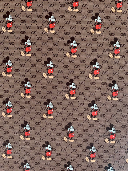 Classic Gucci Leather Case Fabric,Handmade Bag Fabric,Hand-made Shoes Fabric, Joint Disney Mickey Mouse