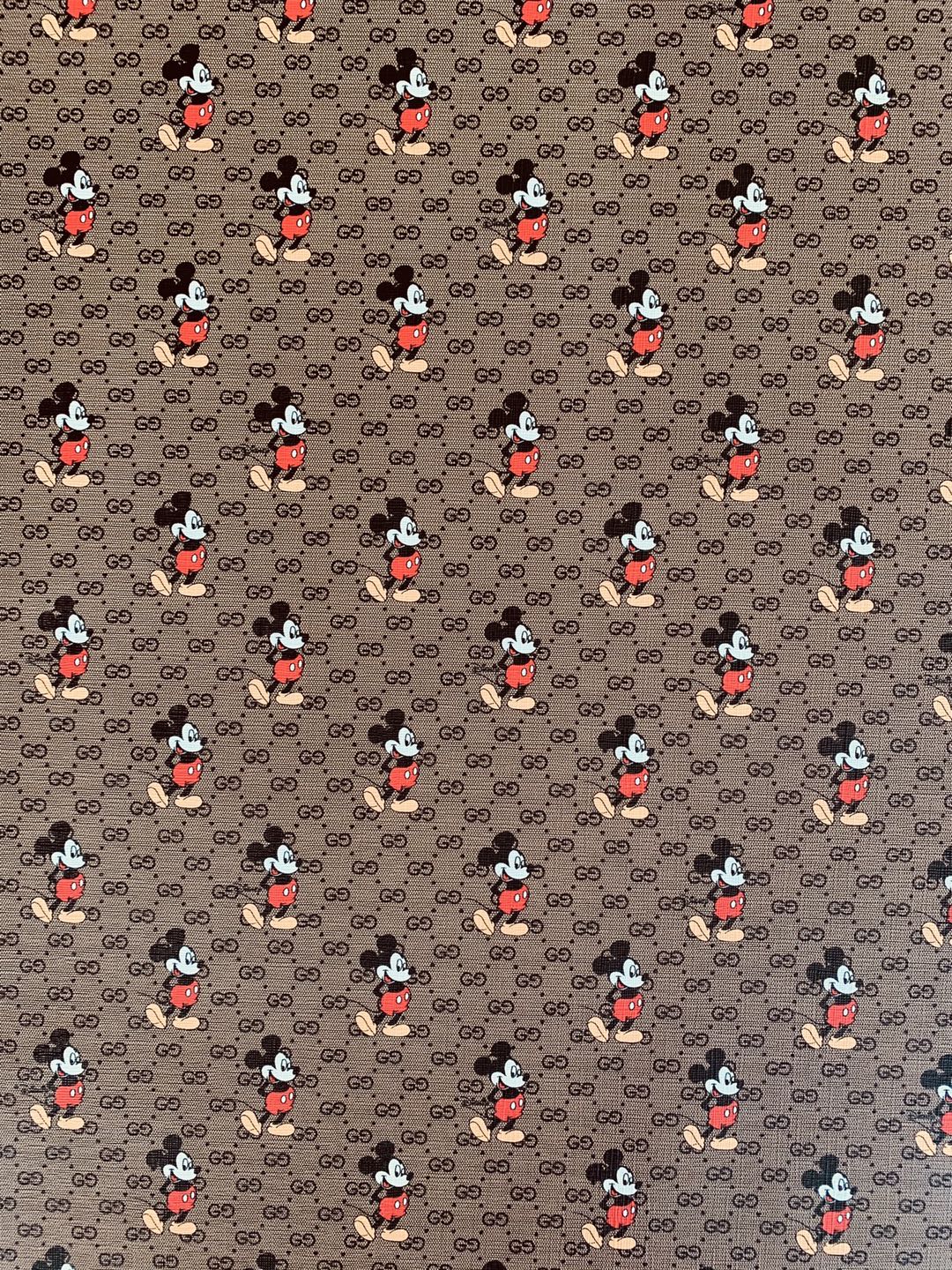 Classic Gucci Leather Case Fabric,Handmade Bag Fabric,Hand-made Shoes Fabric, Joint Disney Mickey Mouse