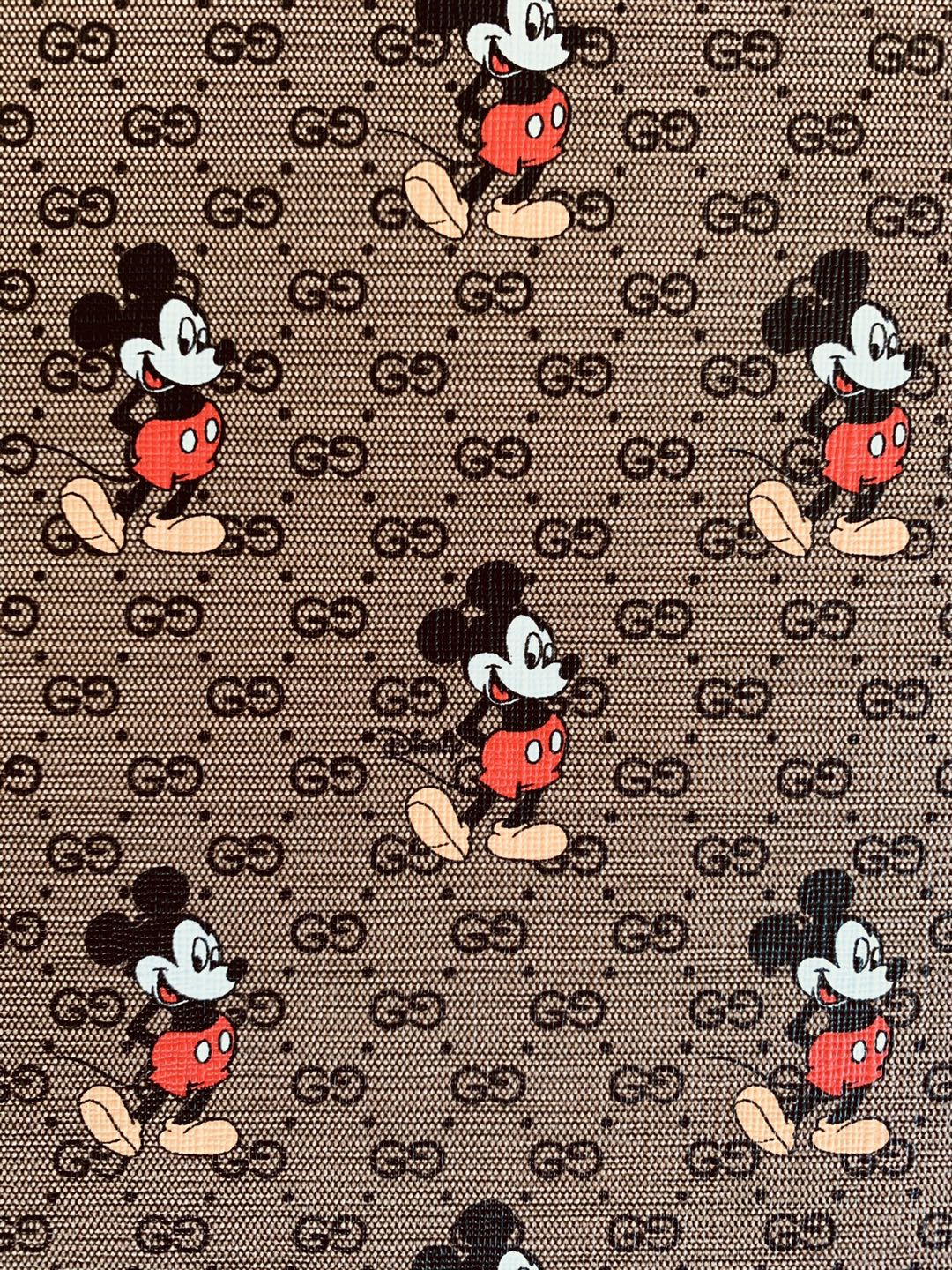 Classic Gucci Leather Case Fabric,Handmade Bag Fabric,Hand-made Shoes Fabric, Joint Disney Mickey Mouse