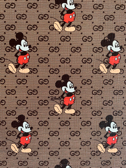 Classic Gucci Leather Case Fabric,Handmade Bag Fabric,Hand-made Shoes Fabric, Joint Disney Mickey Mouse