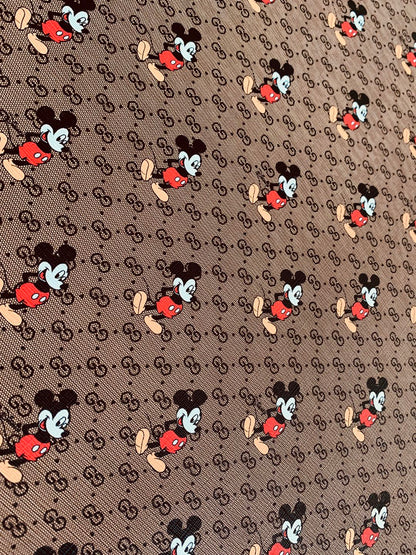 Classic Gucci Leather Case Fabric,Handmade Bag Fabric,Hand-made Shoes Fabric, Joint Disney Mickey Mouse