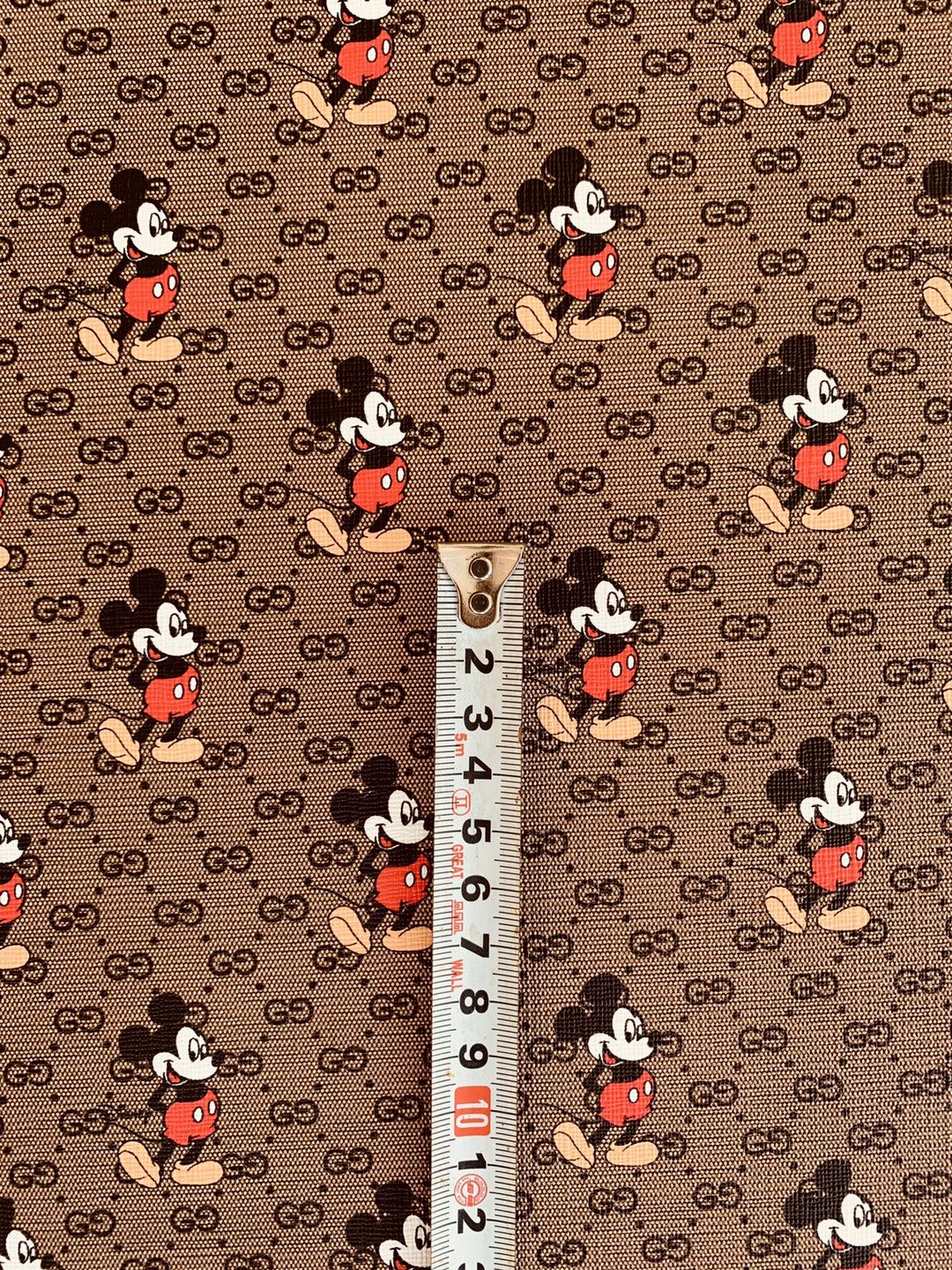 Classic Gucci Leather Case Fabric,Handmade Bag Fabric,Hand-made Shoes Fabric, Joint Disney Mickey Mouse