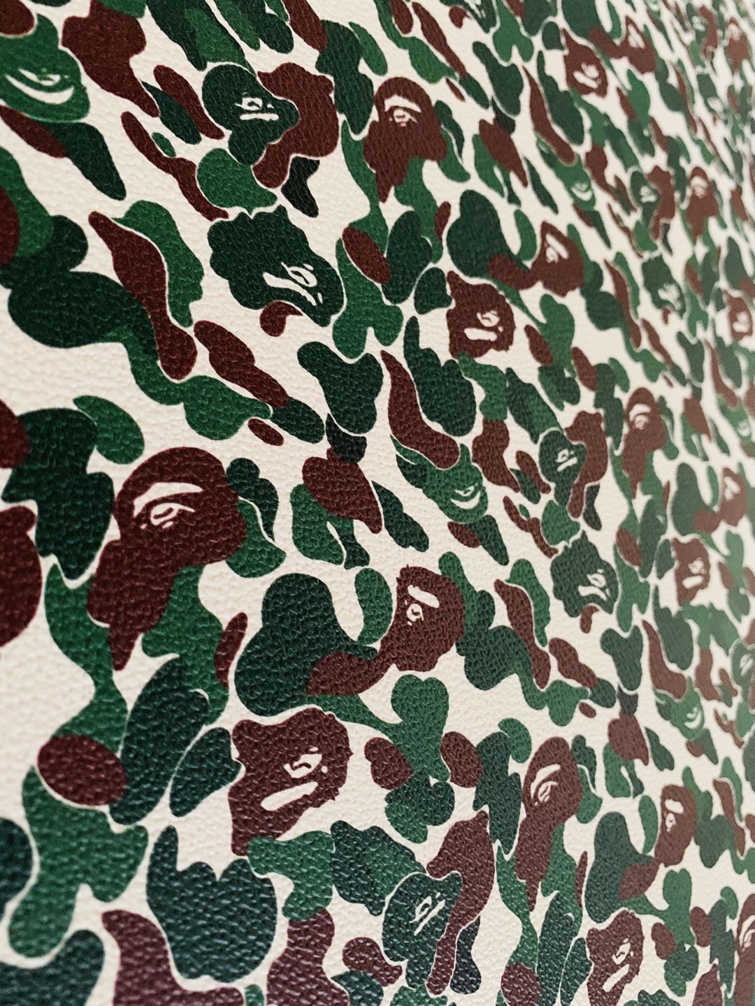 Classic Bape Fashion Custom Leather Fabric For Bags Leather Shoes Custom Leather By Yard (Green)