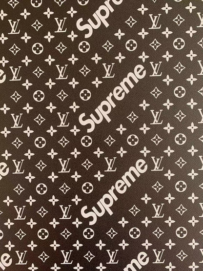 FASHION BLACK LV SUPREME FABRIC FOR BAGS AND SUITCASES , SHOSE FABRIC(Black)