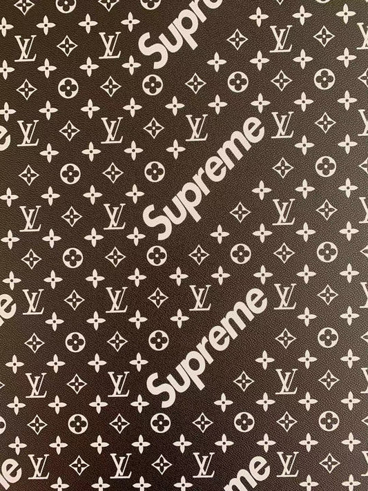 FASHION BLACK LV SUPREME FABRIC FOR BAGS AND SUITCASES , SHOSE FABRIC(Black)