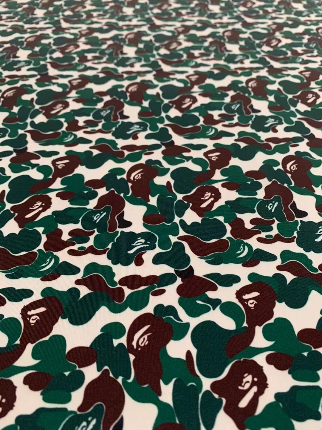 Bape Knitted Elastic Clothing Fabric,Handmade Clothes Fabric, Mask Fabric ,Cap Fabric, Scarf Fabric Bow Fabric (Green)