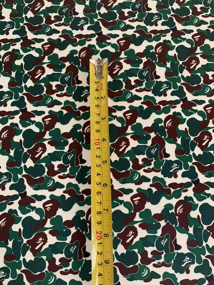 Bape Knitted Elastic Clothing Fabric,Handmade Clothes Fabric, Mask Fabric ,Cap Fabric, Scarf Fabric Bow Fabric (Green)