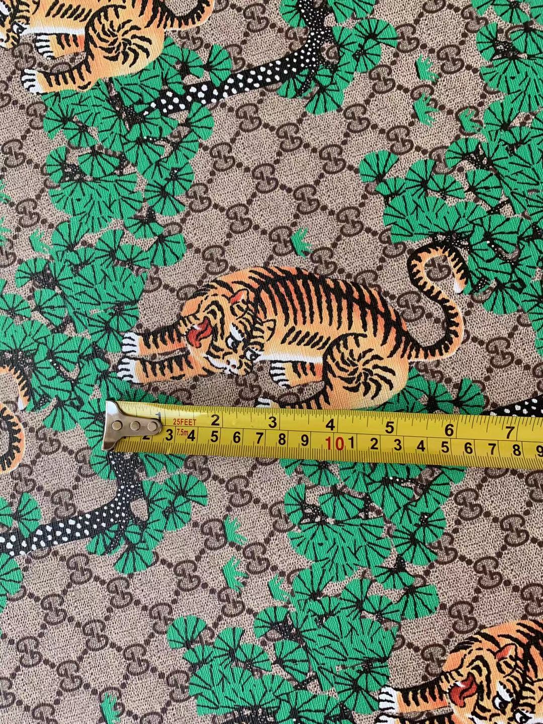 Classic Gucci Leather Case Fabric,Handmade Bag Fabric,Hand-made Shoes Fabric, with Tiger Leather By Yard