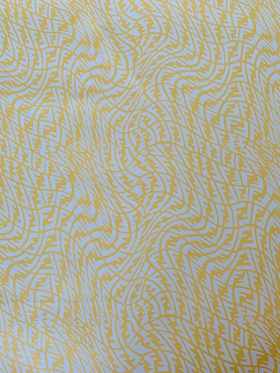 Classic Fendi Fluctuate Leather Crafting Fabric For Handmade Handicrafts By Yards (Yellow)