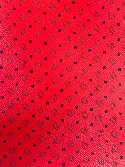 Classic Leather Case Fabric,Handmade Bag Fabric,Hand-made Shoes Fabric (Red)