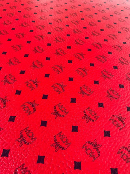 Classic Leather Case Fabric,Handmade Bag Fabric,Hand-made Shoes Fabric (Red)