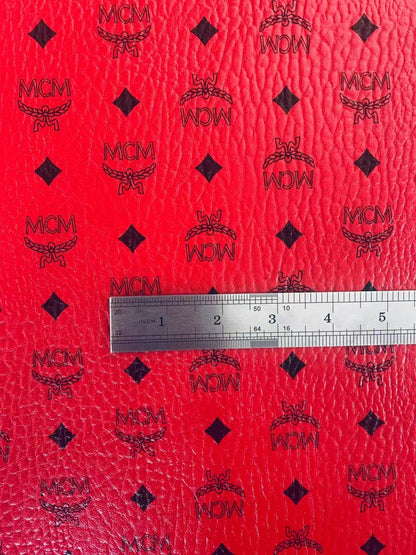 Classic Leather Case Fabric,Handmade Bag Fabric,Hand-made Shoes Fabric (Red)