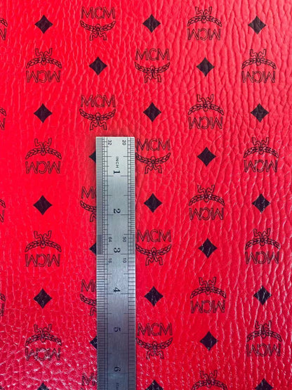 Classic Leather Case Fabric,Handmade Bag Fabric,Hand-made Shoes Fabric (Red)