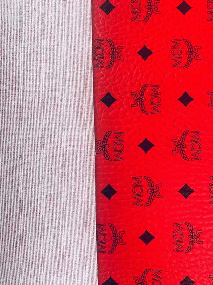 Classic Leather Case Fabric,Handmade Bag Fabric,Hand-made Shoes Fabric (Red)