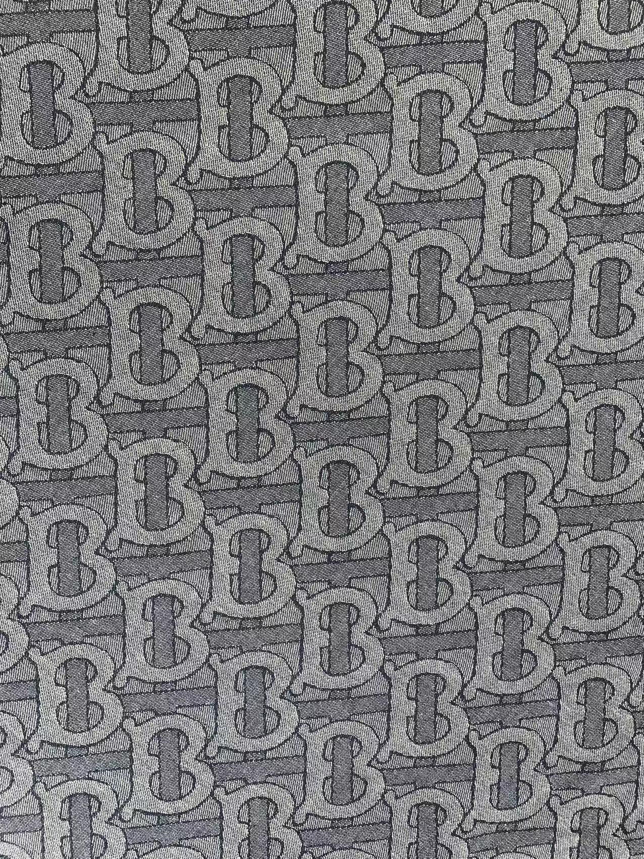 Classic Design Denim Woven Jacquard fabric ,TB Jean Denim Fabric For Handmade Goods By Yard ( Gray )