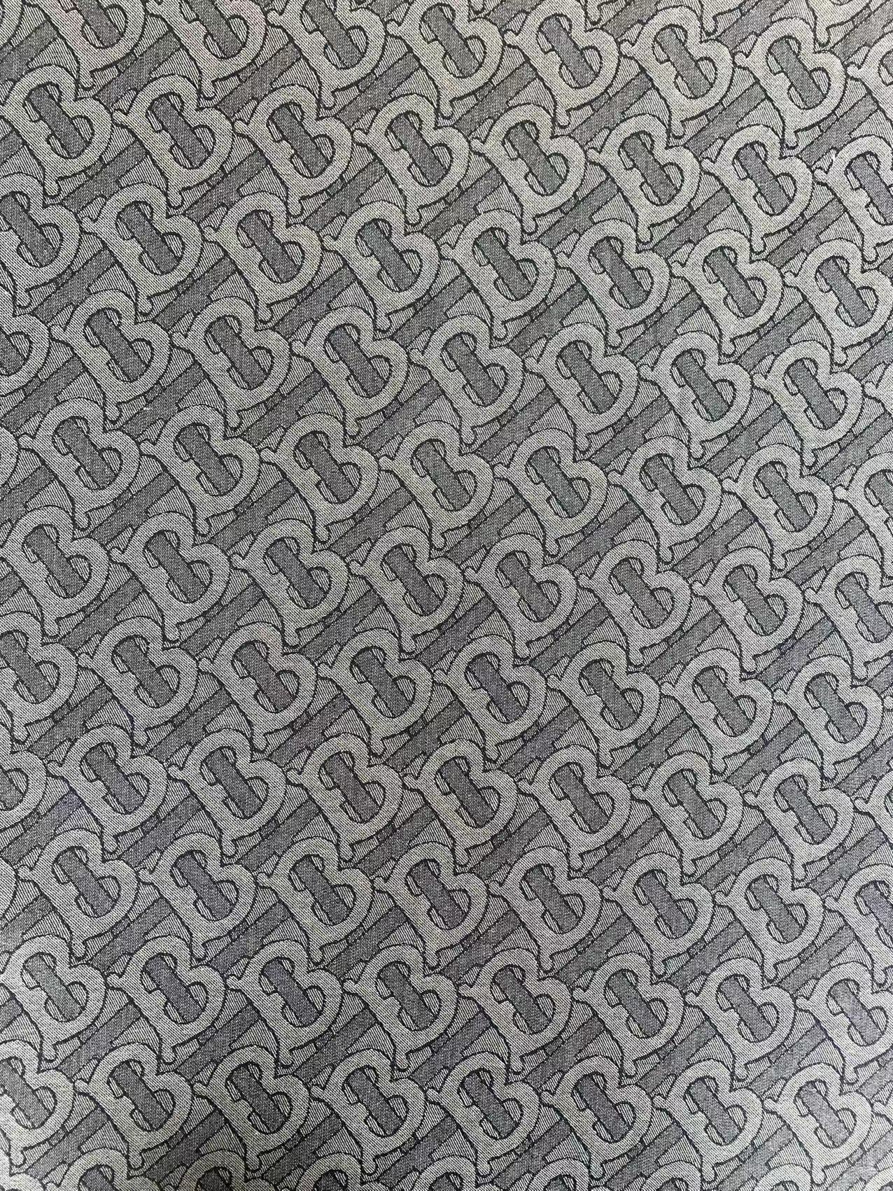 Classic Design Denim Woven Jacquard fabric ,TB Jean Denim Fabric For Handmade Goods By Yard ( Gray )