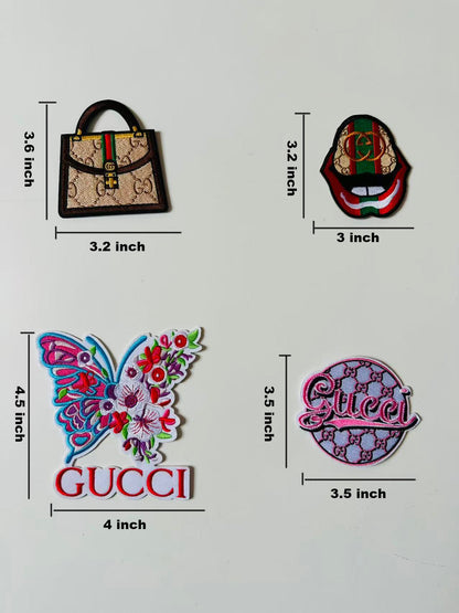Craft Embroidery Gucci Jacquard Patches For Customized Clothing