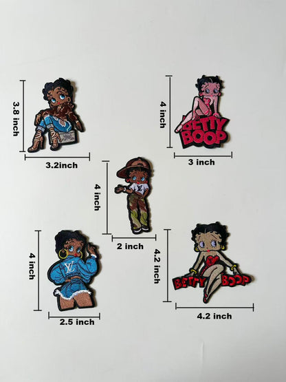 Craft Embroidery LV Miss Betty Jacquard Patches For Customized Apparel
