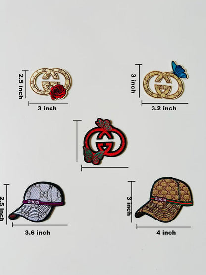 Craft Embroidery Gucci Jacquard Patches For Customized Clothing