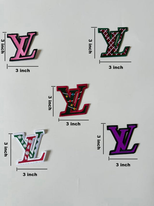 Fashiong Sewing  Embroidery LV Jacquard Patches For Customized Apparel