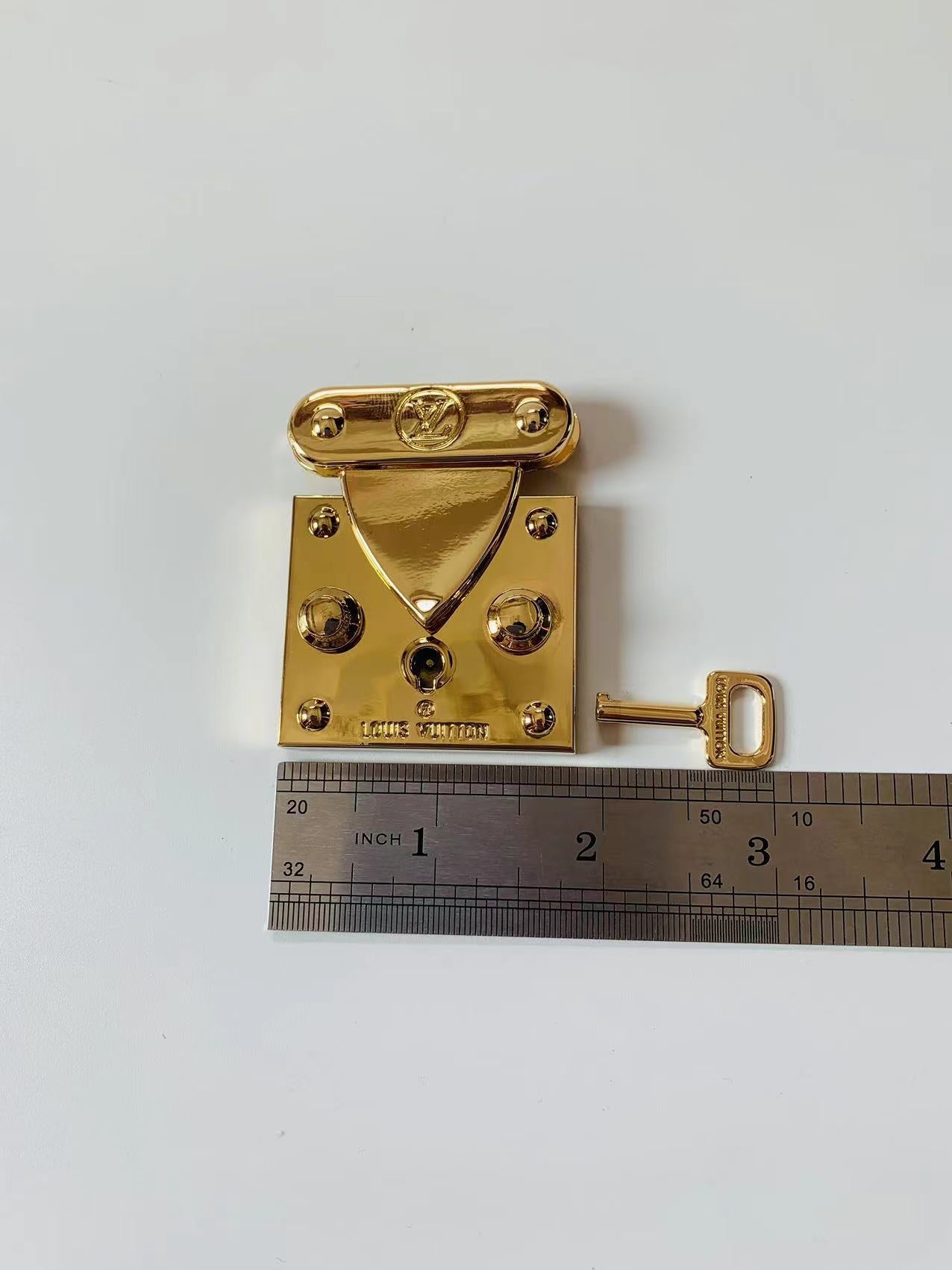 New Louis Vuitton Metal Gold Lock With Key For Handmade Bag