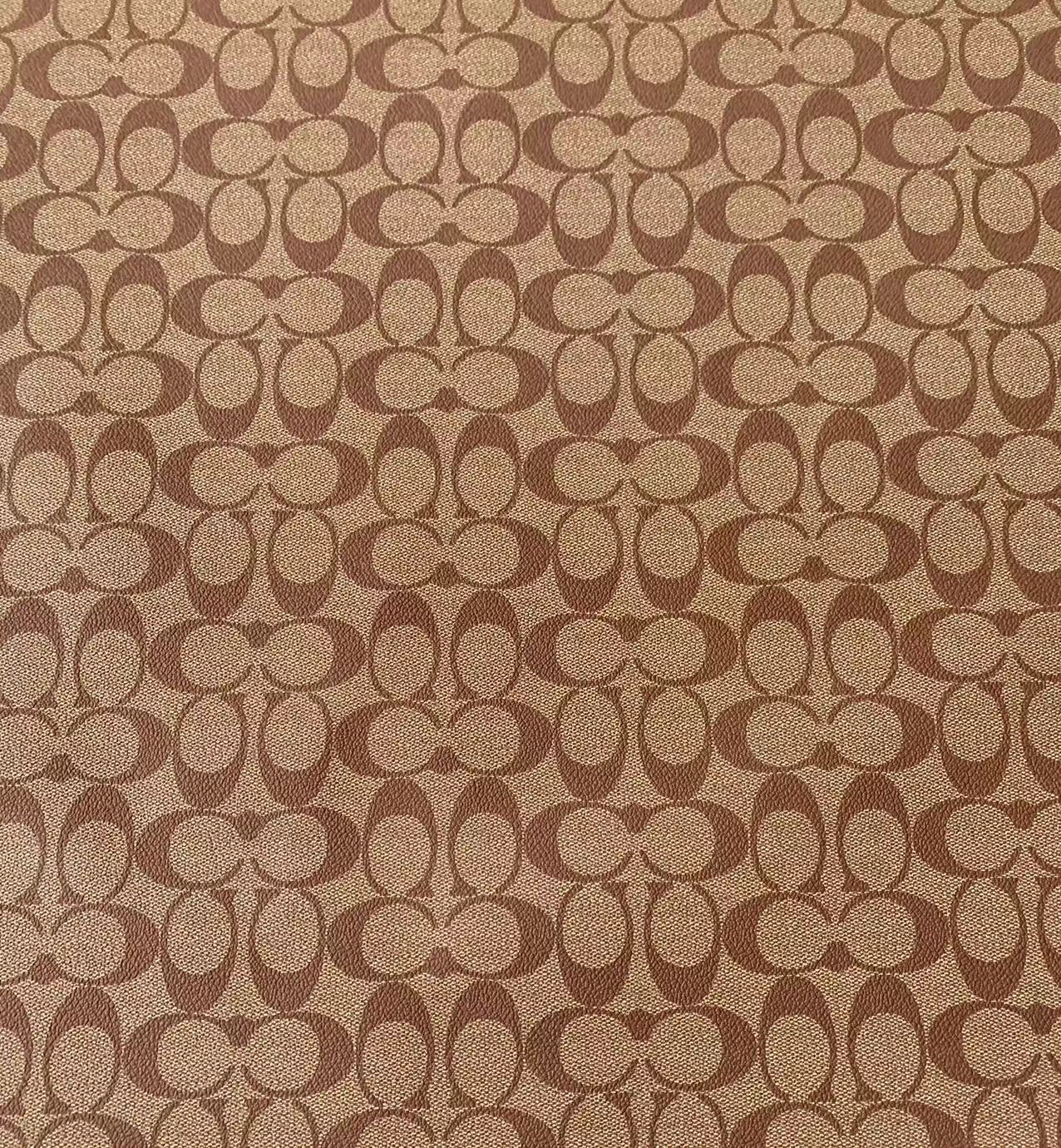 Classic Tan Color Coach Leather Fabric For Handmde Handicraft By Yards