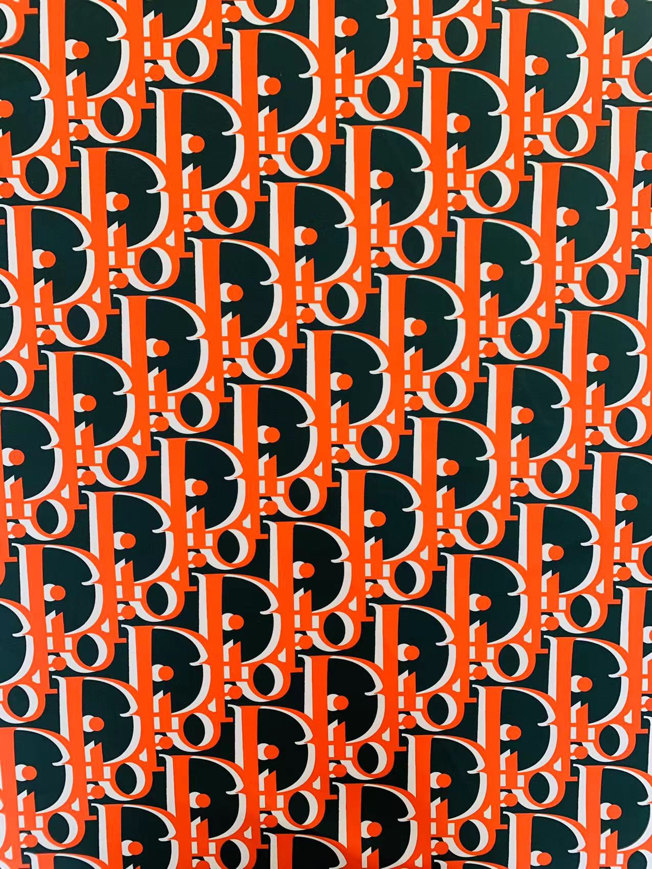 Popular Fashion Swimsuit fabric ,Swimming fabric ,100% Polyester Waterproof Fabric(Orange with Dark Green )