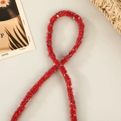 Craft 8MM Wool with Polyester Blended Yarn For Handmade DIY Clothing Goods By Yard