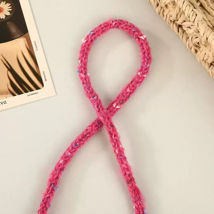 Craft 8MM Wool with Polyester Blended Yarn For Handmade DIY Clothing Goods By Yard