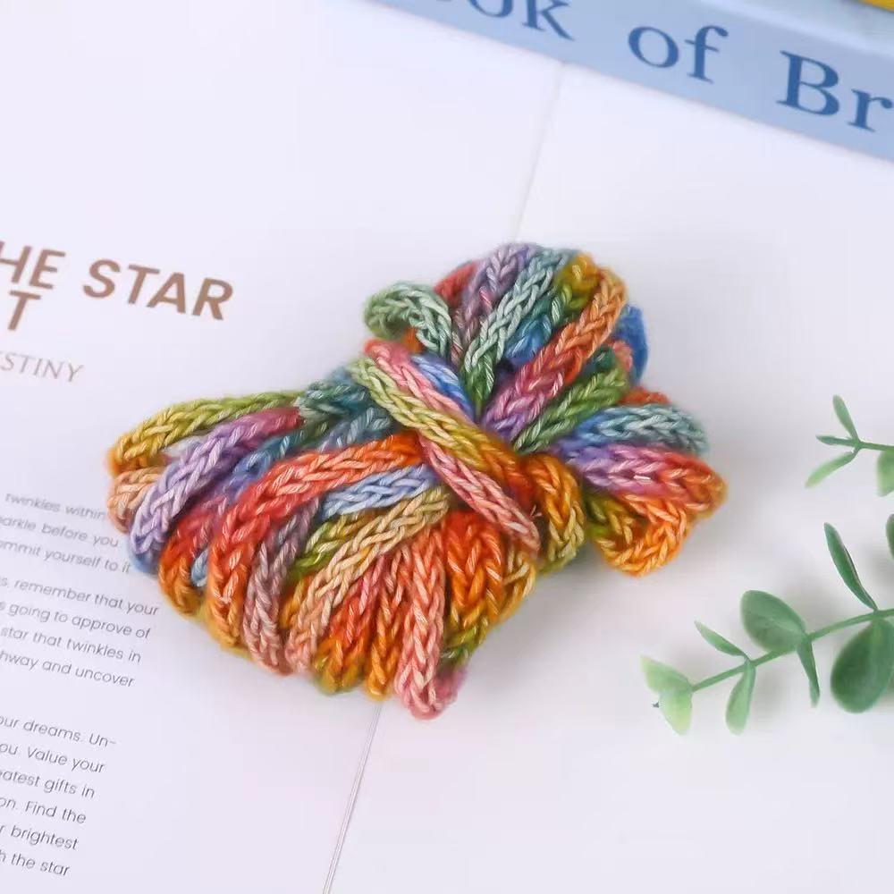 Craft 8MM Colorful Blended Yarn For Handmade DIY Sewing ,Shoelace Goods By Yard