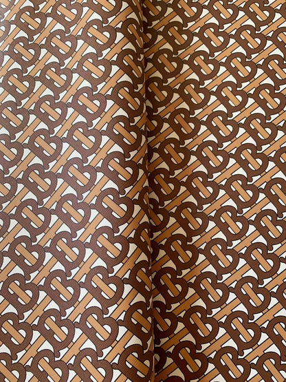 Tianchao New Brown BT Design Leather Fabric For Handmade Handicraft Goods