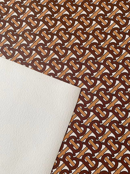 Tianchao New Brown BT Design Leather Fabric For Handmade Handicraft Goods