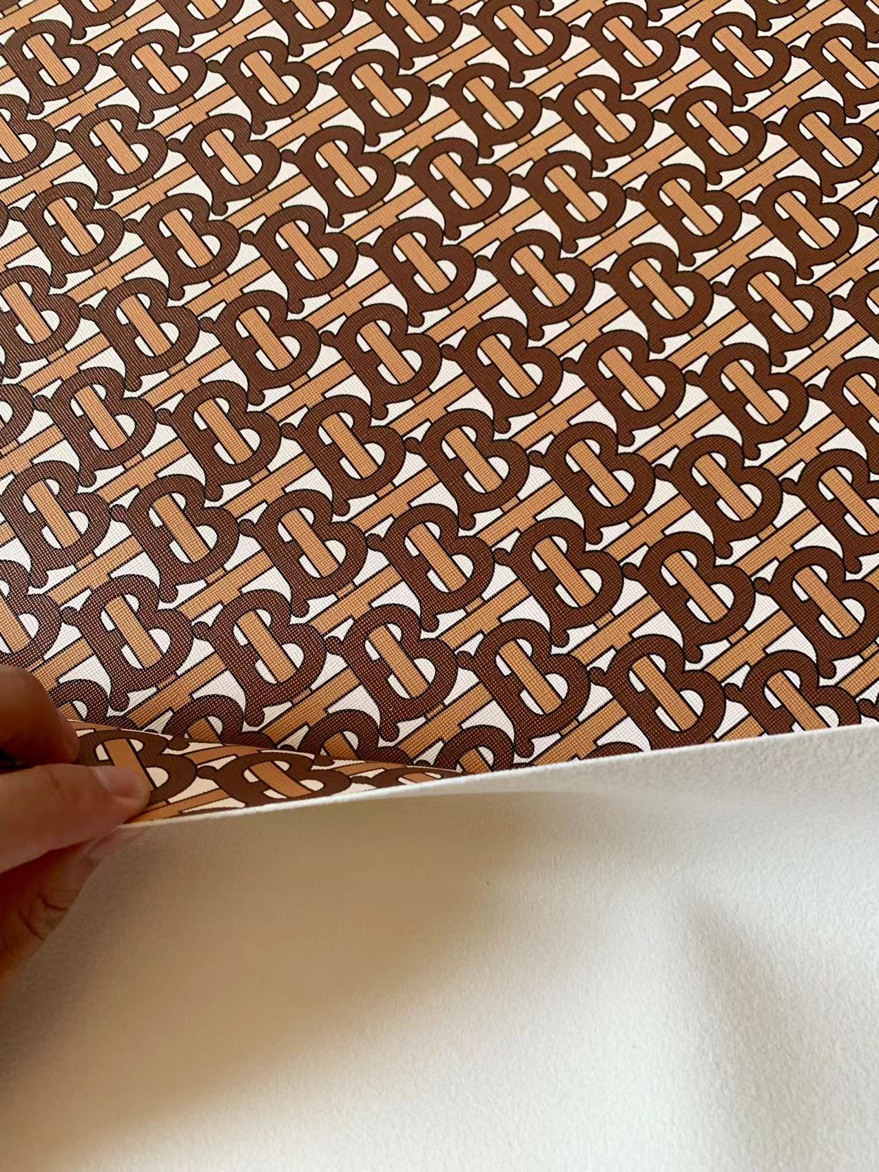 Tianchao New Brown BT Design Leather Fabric For Handmade Handicraft Goods