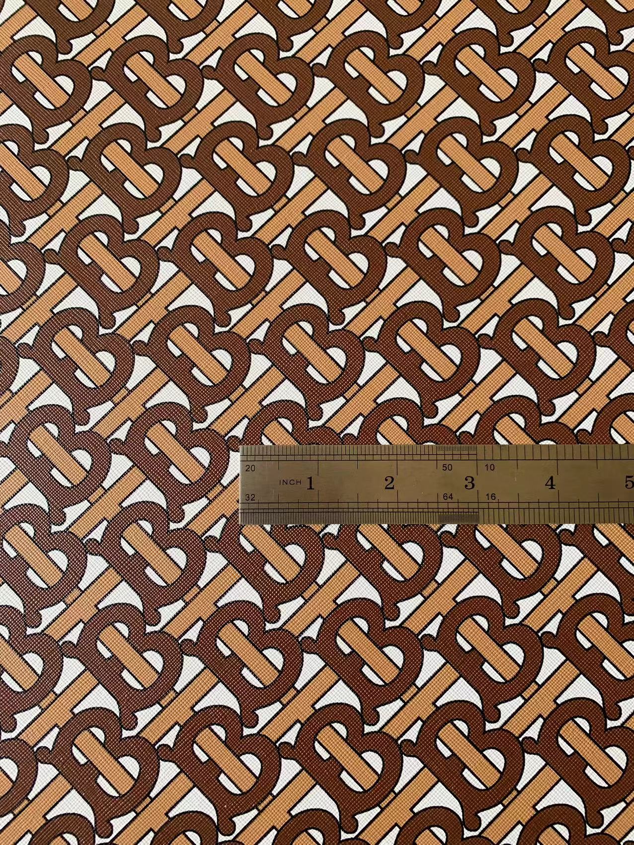 Tianchao New Brown BT Design Leather Fabric For Handmade Handicraft Goods