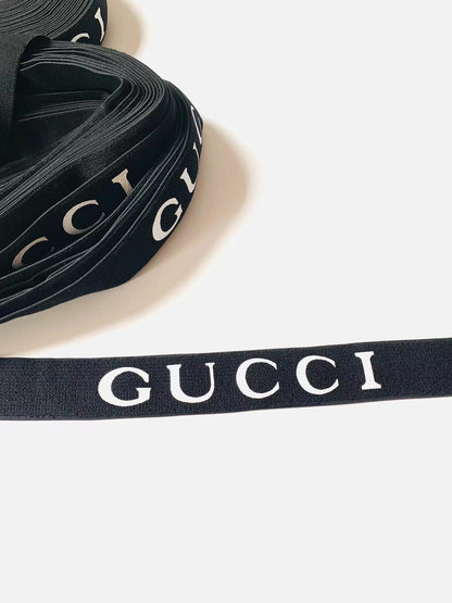 Fashion Gucci Coating Straps ,Elastic Jacquard Ribbon For Handicraft Goods (Black)