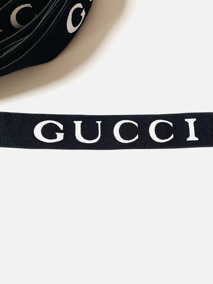 Fashion Gucci Coating Straps ,Elastic Jacquard Ribbon For Handicraft Goods (Black)