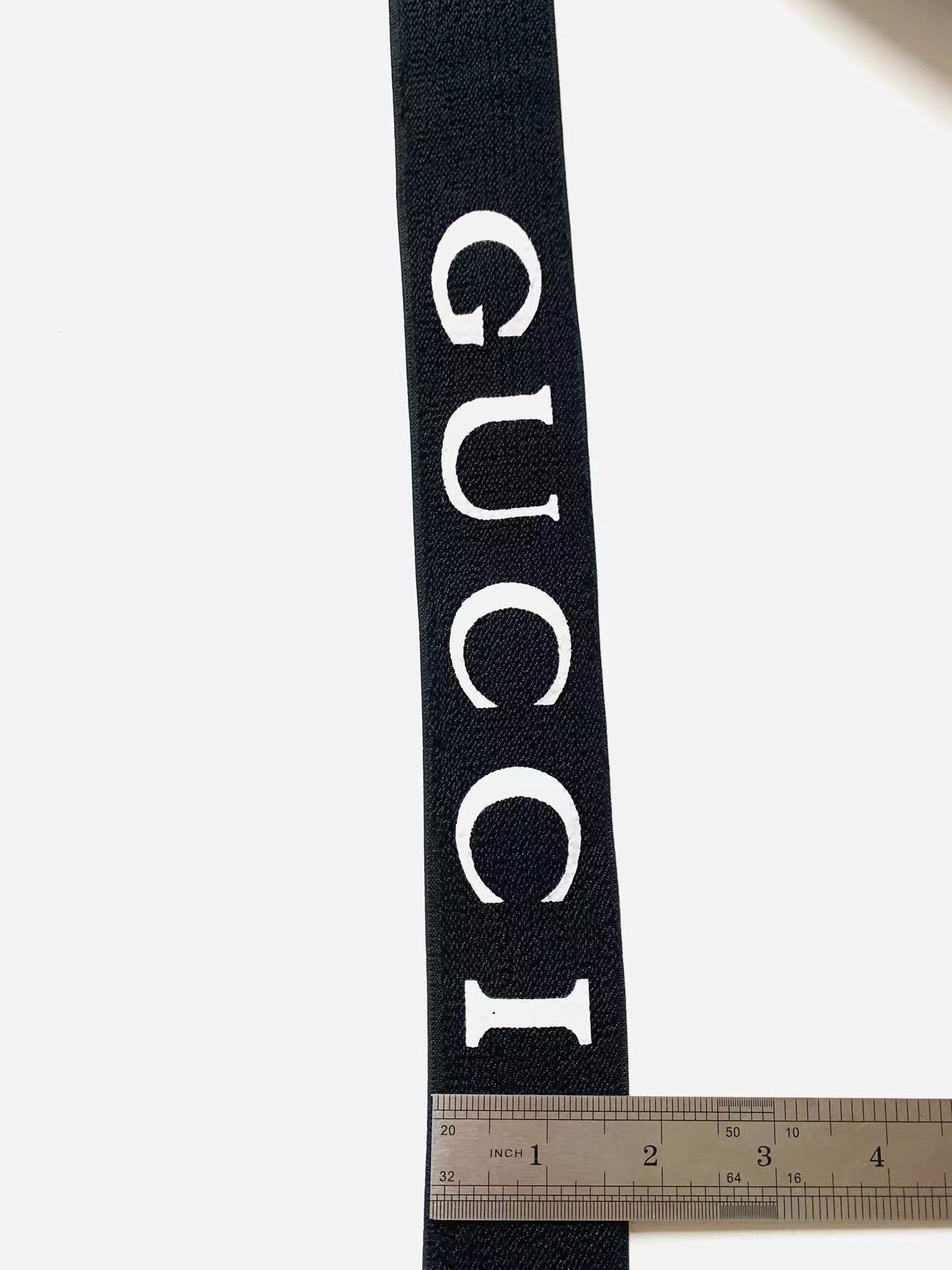 Fashion Gucci Coating Straps ,Elastic Jacquard Ribbon For Handicraft Goods (Black)