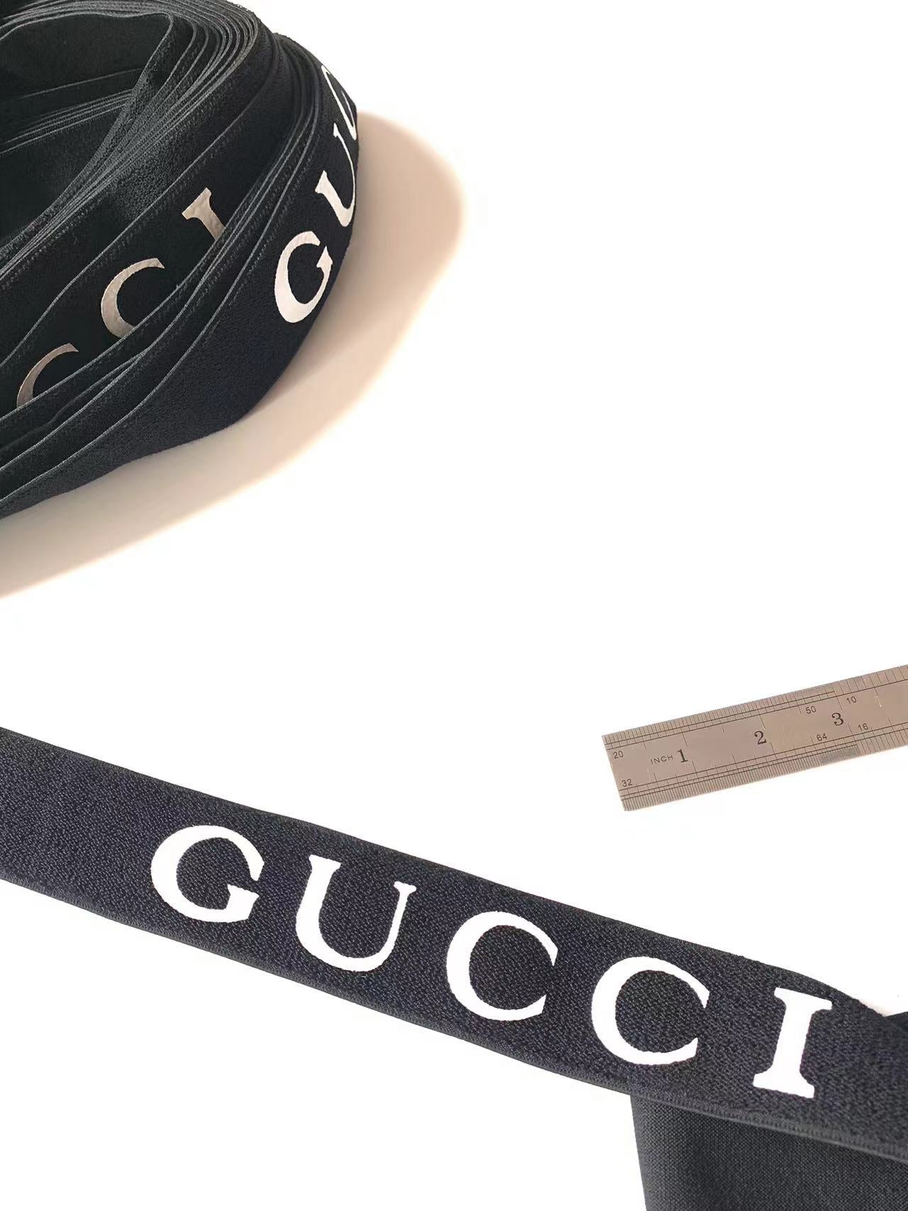 Fashion Gucci Coating Straps ,Elastic Jacquard Ribbon For Handicraft Goods (Black)