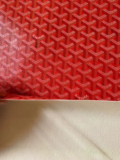 Original Goyard Best Quality Leather For Handmade Bag ,Furniture Handicraft By Yard(Red)