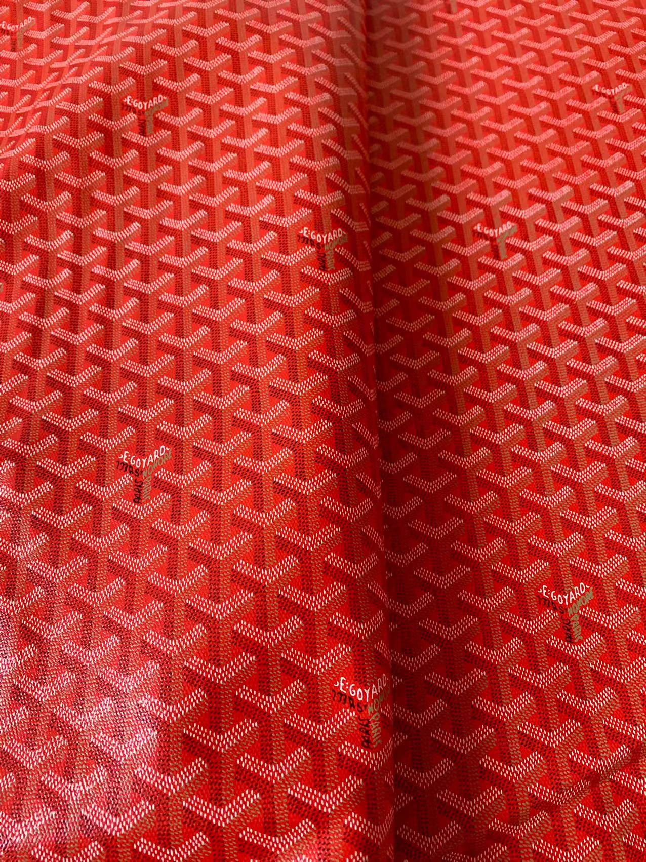 Original Goyard Best Quality Leather For Handmade Bag ,Furniture Handicraft By Yard(Red)