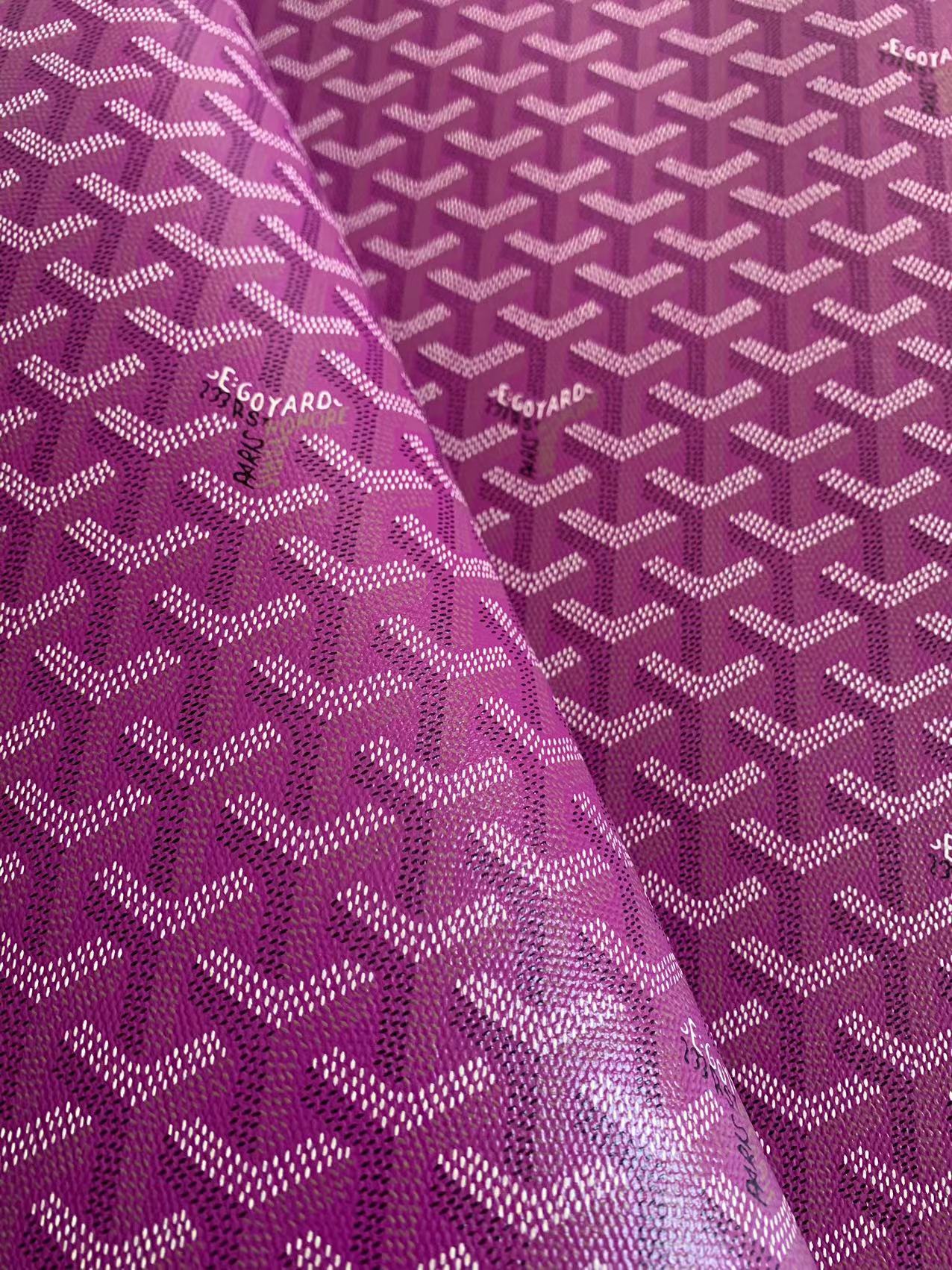 Best Quality Of Original Goyard Leather For Handmade Bag ,Furniture and Handicraft Goods By Yard(Purple)