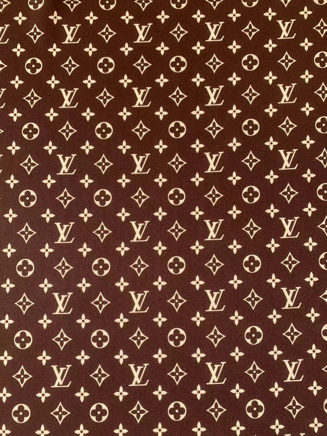 Craft Brown LV Cotton With Polyester Cloth Fabric For DIY Handicraft Apparel