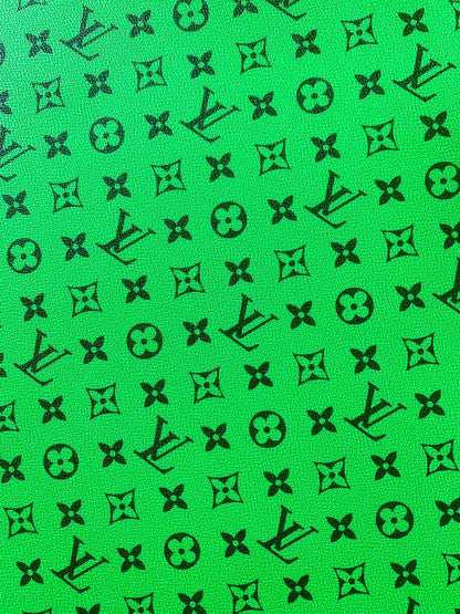 Classic Green vinyl crafting leather fabric For Handmade Shoes ,Bags and DIY Handicrafts By Yard