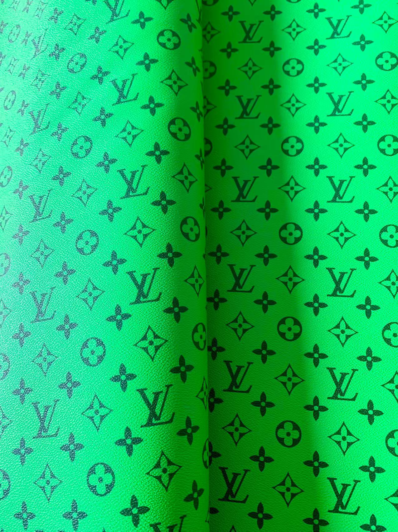 Classic Green vinyl crafting leather fabric For Handmade Shoes ,Bags and DIY Handicrafts By Yard